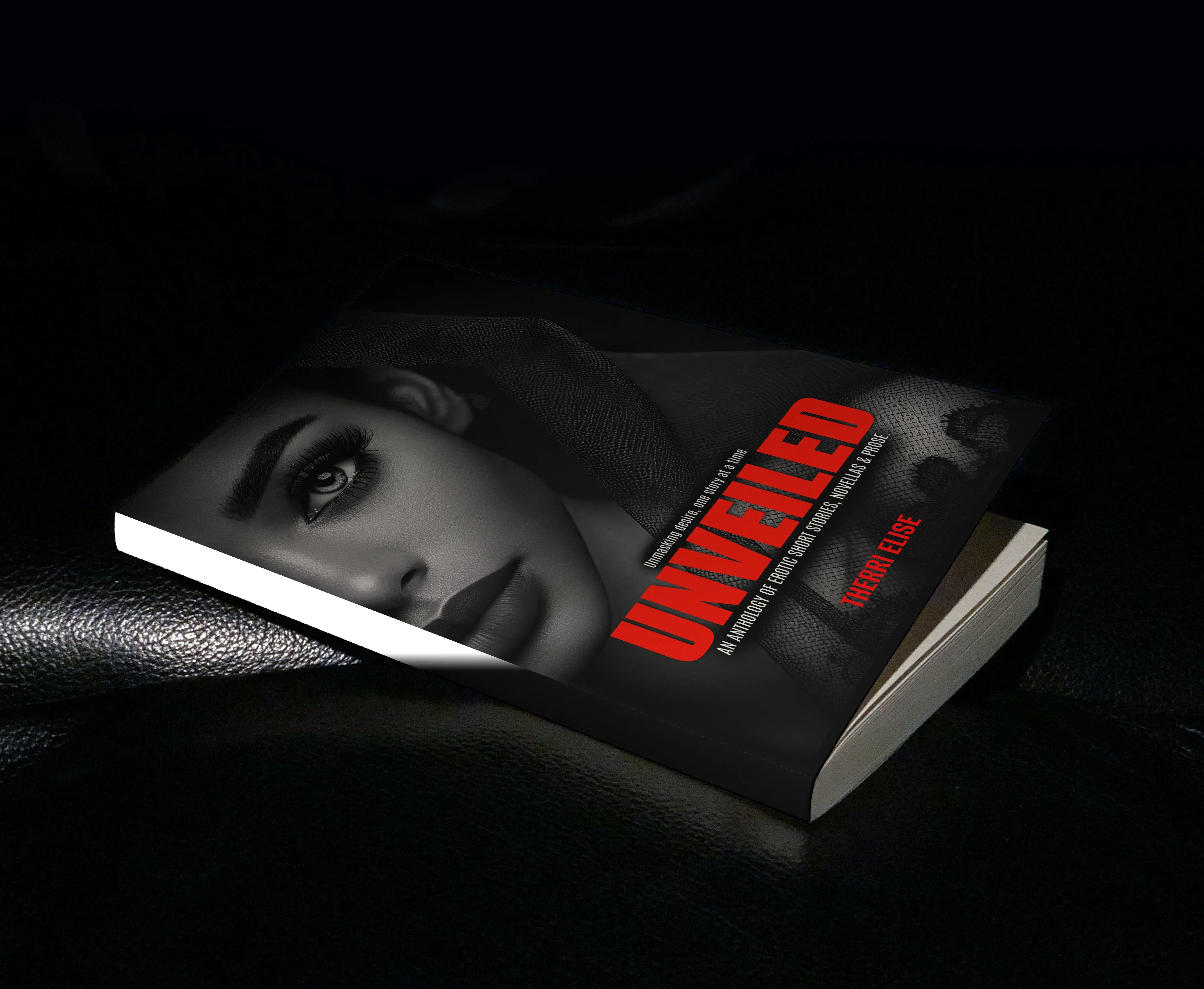 UNVEILED physical book mockup - softcover edition with stunning cover art